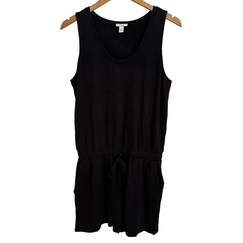 NWT Daily Ritual Womens Medium Navy Blue Knit Shorts Romper Tank New Stretchy M - Picture 1 of 5
